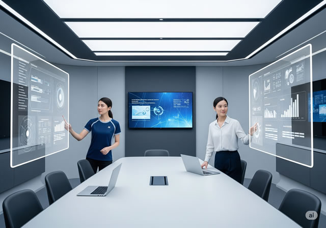 Analytics dashboard on screen